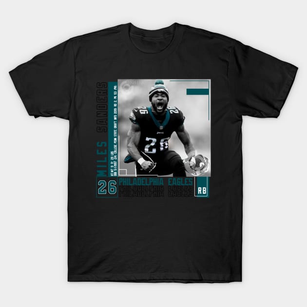 Miles Sanders Paper Poster T-Shirt by art.Hamdan